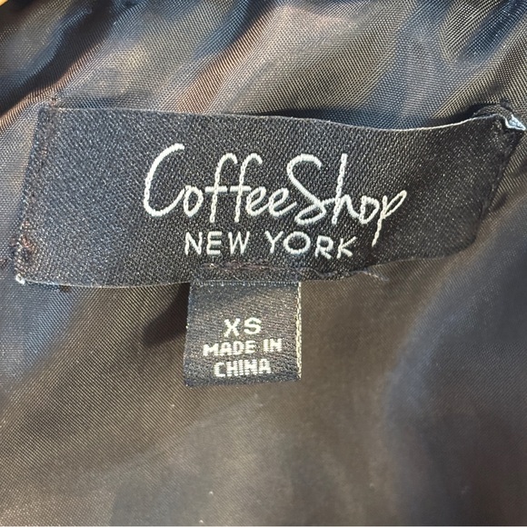 CoffeeShop New York Black Faux Shearling Teddy Coat Jacket XS - Picture 3 of 10